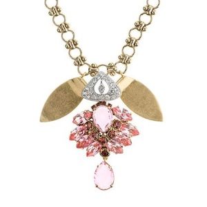 J. Crew Gold and Pink Statement Necklace